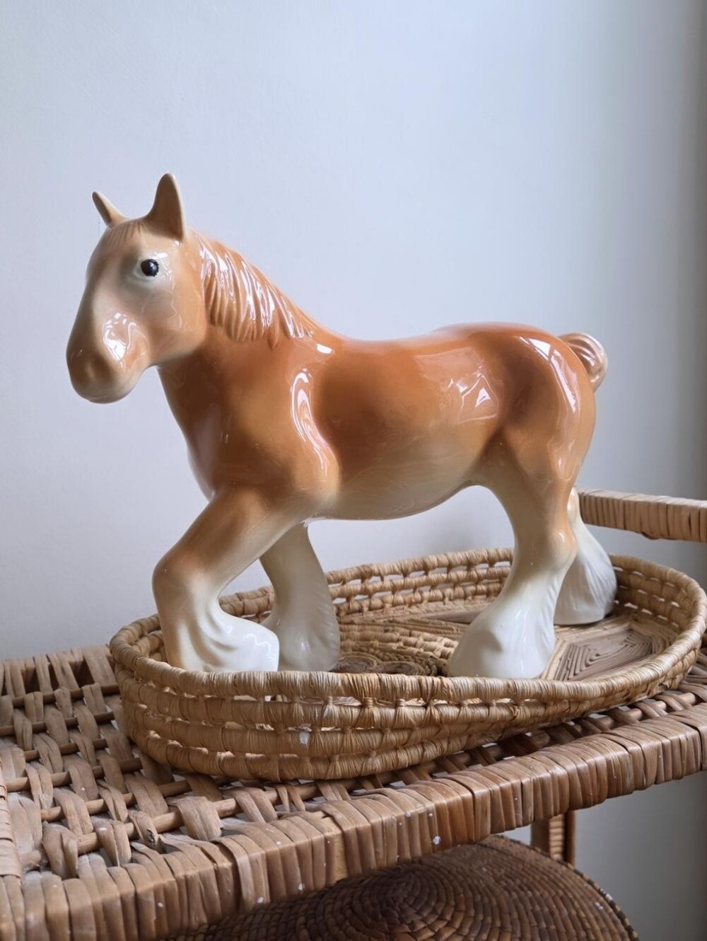 Vintage Ceramic Shire Horse Figurine | Collectible Equestrian Décor
